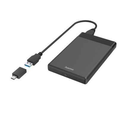 Sertar pentru hard disk HAMA, 2,5", SSD, HDD, USB 3.2 Gen 1, SATA III, negru