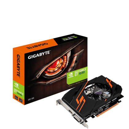Placă video GIGABYTE GeForce GT 1030 OC 2GB GDDR5 64 biți, DVI-D, HDMI