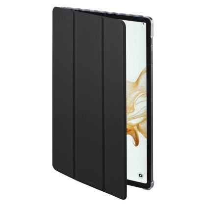 Husă HAMA Fold Clear pentru tabletă, pentru Samsung Galaxy Tab S7 FE/S7+/S8+ 12,4", Loc pentru stilou (S-pen), negru