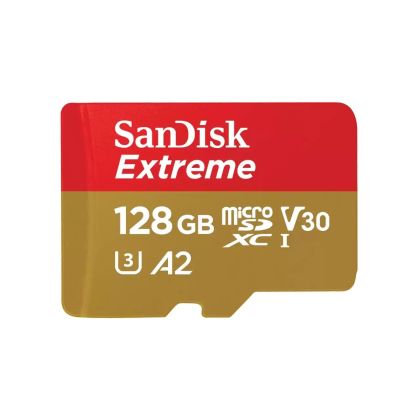 Card de memorie SANDISK Extreme microSDXC, 128 GB, clasa 10 U3, V30 90 MB/s