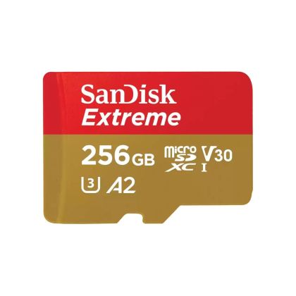 Card de memorie SANDISK Extreme microSDXC, 256 GB, clasa 10 U3, V30 130 MB/s