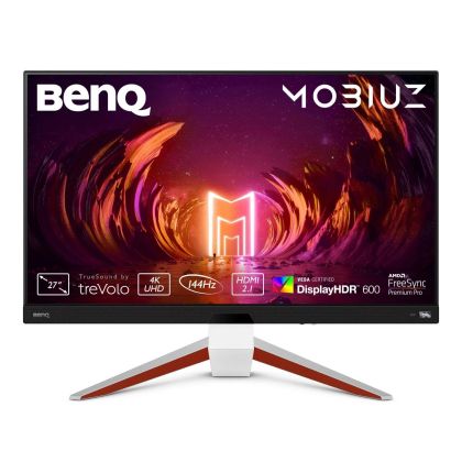 Monitor BenQ EX2710U MOBIUZ 144Hz, IPS, 27 inchi, lat, 4K, 1ms, HDR10, HDMI, DisplayPort, alb/negru
