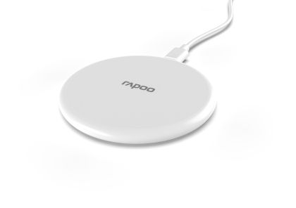 Încărcător wireless RAPOO XC105, Qi, 5W/7.5W/10W, alb