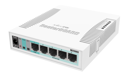 Anahtar MikroTik RB260GS CSS106-5G-1SR2, 10/100/1000Mbit, 128 KB, PoE, SwOS