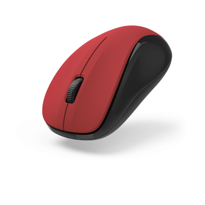 Mouse fără fir optic cu 3 butoane Hama MW-300 V2, silentios, receptor USB, roșu