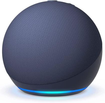 Difuzor inteligent portabil Amazon Echo Dot 5, asistent vocal, Alexa, albastru închis