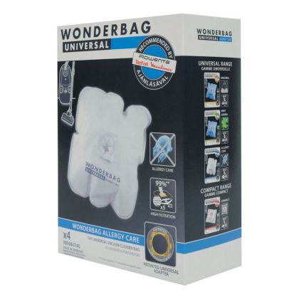 Geantă pentru aspirator Rowenta WB484740, WonderBag Endura, Saci pentru aspirator, Set de 4 pungi pentru îngrijirea alergiilor (universal), 5 straturi, Universal, Textil