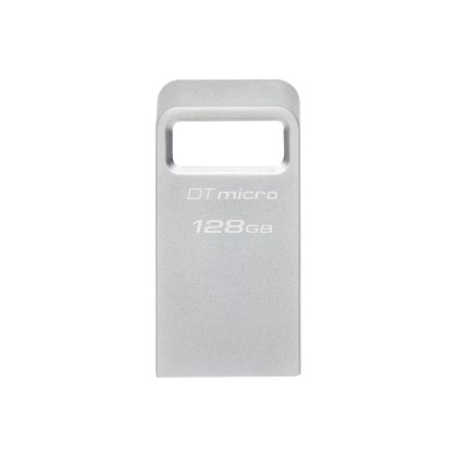 Stick de memorie USB KINGSTON DataTraveler Micro, 128 GB, USB-A 3.2 Gen 1, argintiu