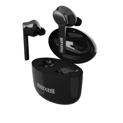 Căști-muțe Bluetooth Maxell Bass13 TWS, cutie de andocare, True Wireless, Bluetooth 5.0, negru