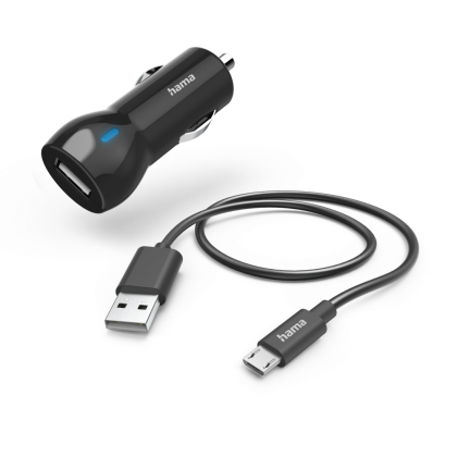 Car Charger with Micro-USB Charging Cable, HAMA-201613