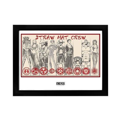 GBEYE ONE PIECE - Imprimare înrămată „Straw Hat Crew” (30x40)
