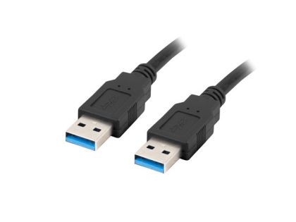 Cablu Lanberg USB-A M/M 3.0 cablu 1m, negru
