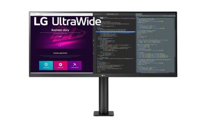 Monitor LG 34WN780P-B, 34" UltraWide Ergo IPS AG, 5ms, CR 1000:1, 300 cd/m2, 21:9, QHD (3440x1440), HDR 10, sRGB 99%, AMD FreeSync, Reader Mode, USB 75Hz hub 3.0, HDMI, DisplayPort, difuzor 7Wx2, înălțime reglabilă, înclinare, rotire, extindere, retragere