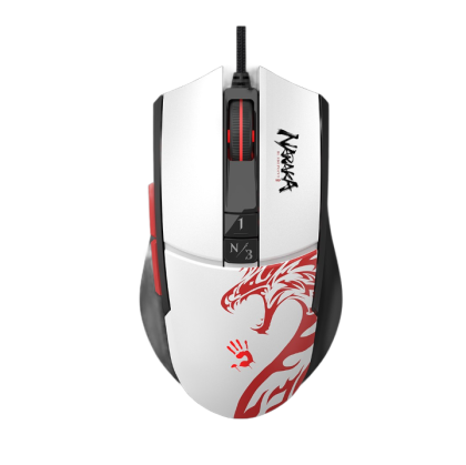 A4tech Gaming mouse bloody L65 Max,12000 cpi, Naraka, Black/white