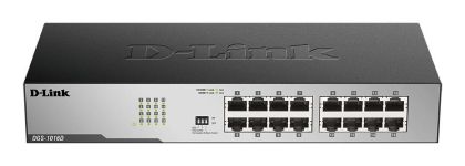 Comutator D-Link DGS-1016D/E, 16 porturi 10/100/1000, desktop, montare pe rack