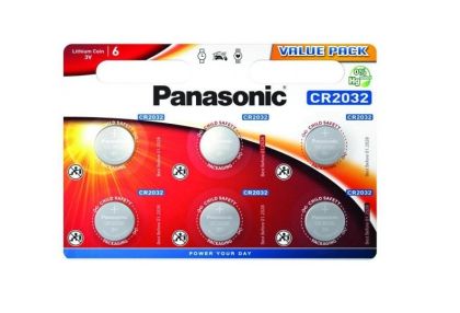Baterie buton litiu PANASONIC CR2032, 3V, 6 buc. într-un blister /preț pentru 6 buc./