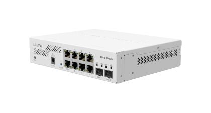 Comutator MikroTik CSS610-8G-2S+IN, 8 porturi Gigabit Ethernet, 2 x SFP, intrare PoE