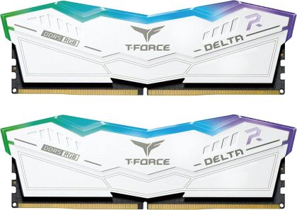 Memorie Team Group T-Force Delta RGB White DDR5 32GB (2x16GB) 6000MHz CL38 FF4D532G6000HC38ADC01
