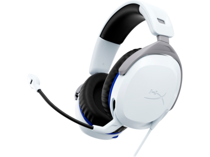 Căști de gaming HyperX Cloud Stinger pentru jack de 3,5 mm PS5/PS4 cu microfon, alb