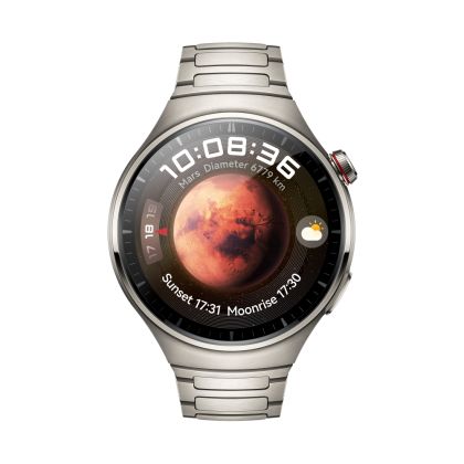 Huawei Watch 4 Pro, Medes-L29M, 1.5", Amoled, 466x466, PPI 310, 2G, e-sim, Dual - band GNSS, BT5.2 BR+BLE, 5ATM, 780mAh, Titanium