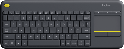 Tastatură Logitech Wireless Touch K400 Plus, neagră