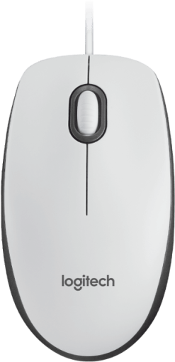 Mouse optic cu fir LOGITECH M100, USB, alb