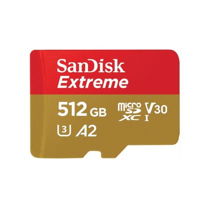Card de memorie SANDISK Extreme microSDXC, 512 GB, clasa 10 U3, V30 130 MB/s