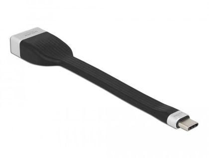 Cable Delock Flat Ribbon, USB-C tată - DisplayPort mamă, 4K 60 Hz, 13,5 cm