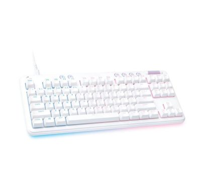 Tastatură mecanică pentru jocuri Logitech G G713, TKL, tactilă, LED RGB, aspect SUA, alb