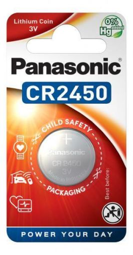 Baterie buton litiu PANASONIC CR2450, 3V, 1 buc. in blister, pret pentru 1 buc.