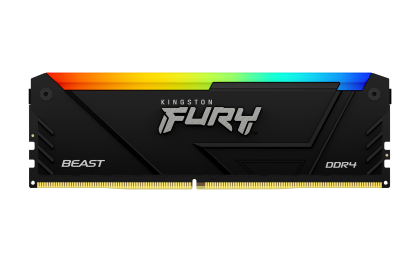 Memorie Kingston FURY Beast Black RGB 16GB DDR4 3200MHz CL16 KF432C16BB2A/16