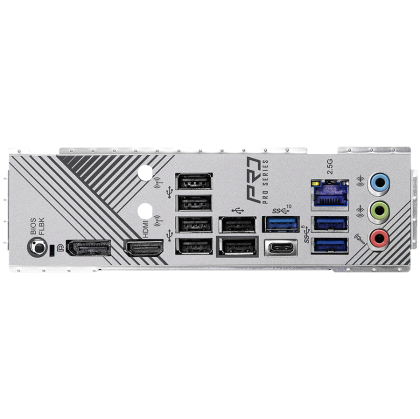 ASROCK MB Desktop B650 PRO RS, AM5, 4x DDR5, 1x PCIe 4.0 x16, 1x PCIe 3.0 x16, 1x Blazing M.2(PCIe Gen5x4), 1x Hyper M.2(PCIe Gen4x4), 1x M.2, 6.0 SATA3 Gb/s, 7.1 CH HD Audio, 1x HDMI, 1x DisplayPort, 2.5G LAN, 7x USB 3.2, 9x USB 2.0
