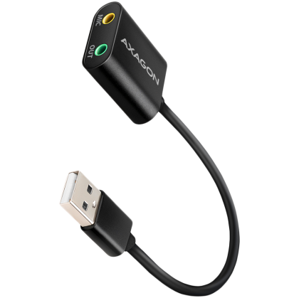 Placa de sunet Axagon USB cu cablu de 15 cm si corp metalic.