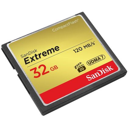 SanDisk Extreme CF 120 MB/s, scriere 85 MB/s, UDMA7, 32 GB, EAN: 619659123680