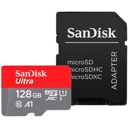 SanDisk Ultra microSDXC 128GB + Adaptor SD 140MB/s A1 Clasa 10 UHS-I, EAN: 619659200558