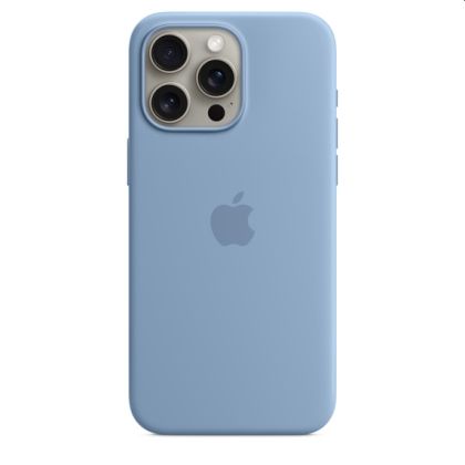 Husa Husa din silicon Apple iPhone 15 Pro Max cu MagSafe - Winter Blue