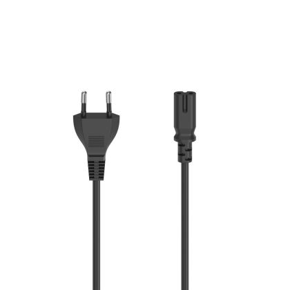 Hama Mains Cable, Euro Plug - 2-Pin Socket, 0.75m, 200731