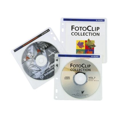 Geanta din polietilena HAMA, Pentru CD/DVD- pachet 40 buc, Transparent