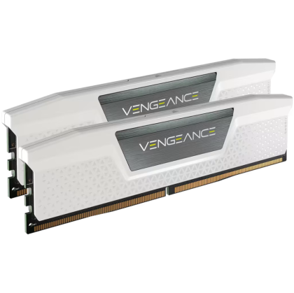 Corsair DDR5, 6000MHz 32GB 2x16GB DIMM, fără tampon, 40-40-40-77, XMP 2.0, Vengeance DDR5, difuzor de căldură din aluminiu, 1,25 V, pentru seria Intel 600, seria Intel 700, alb