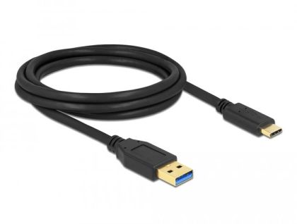 Cablu Delock SuperSpeed , USB-A tată - USB-C tată, (USB 3.2 Gen 2), 10 Gbps, 2 m
