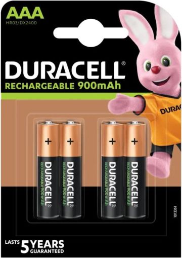 Baterie reîncărcabilă DURACELL R03 AAA, 900mAh NiMH, 1.2V, 4 buc. într-un pachet