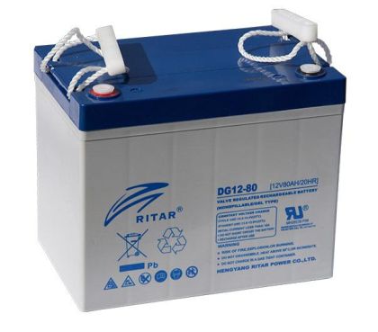 Baterie plumb gel RITAR (DG12-80), 12V, 80Ah, 260 / 169 /211 mm F15/M6 / F11/M6 RITAR, Pentru sisteme solare