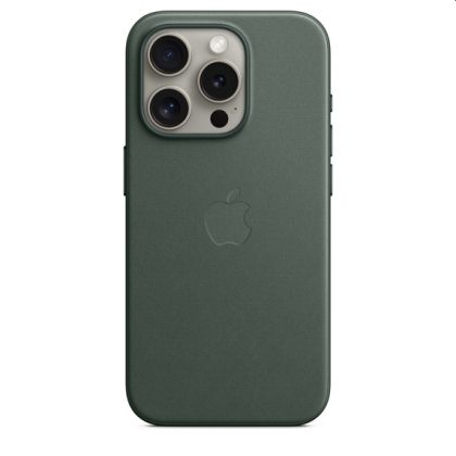 Husă Husă Apple iPhone 15 Pro FineWoven cu MagSafe - Evergreen