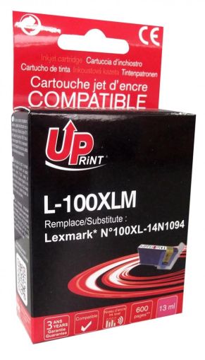 Cartuș de cerneală UPRINT 14N1094, LEXMARK 100XL/Lex S305/S405/S505/S605/Pro705/Pro805, magenta