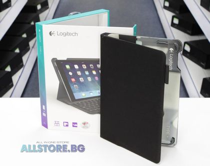Husă de protecție neagră Logitech TYPE+ cu tastatură integrată pentru iPad Air, cutie deschisă nou-nouță
