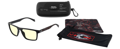 Set ochelari de gaming GUNNAR x Call of Duty Alpha Edition cu carcasă - Onyx/Infraroșu - Chihlimbar