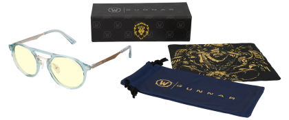 Set ochelari de gaming cu carcasa GUNNAR x World of Warcraft Alliance Edition Blue Crystal - Chihlimbar