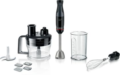 Blender Bosch MSM4B670, SER4, Blender, ErgoMaster, 1000 W, Dynamic Speed Control, QuattroBlade System Pro, Included Blender, Measuring cup, Food processor & Stainless steel whisk, Black, anthracite