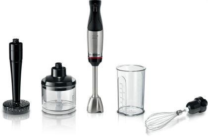 Blender Bosch MSM6M623, SER6, Blender, ErgoMaster, 1000 W, Dynamic Speed Control, QuattroBlade System Pro, Included Blender, Measuring cup, Chopper, Attachment for pureeing & Stainless steel whisk, Stainless steel