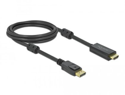 Cablu Delock DisplayPort mascul - HDMI mascul, 2 m., 4K 60Hz, Negru